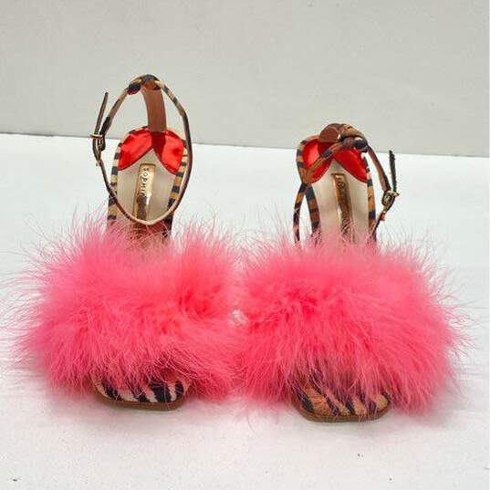 Sophia Webster Perla Maribou Sandal Heels Shoes Size 37.5 image number 3