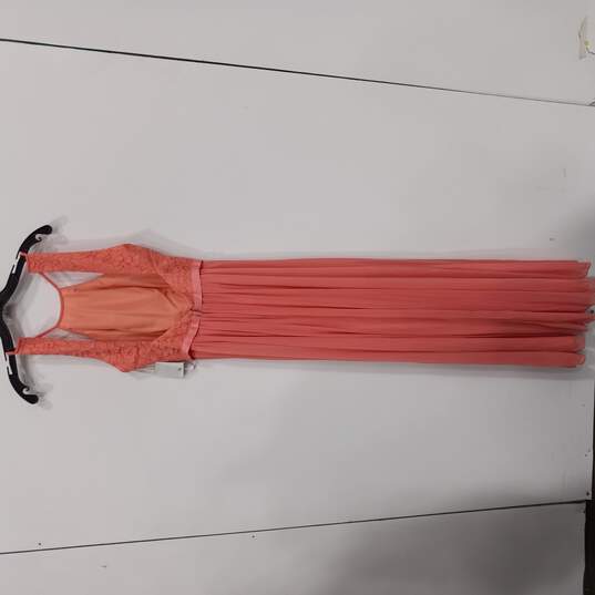 Women's Long Lace Mesh Sleeveless Dress Sz 4 NWT image number 2
