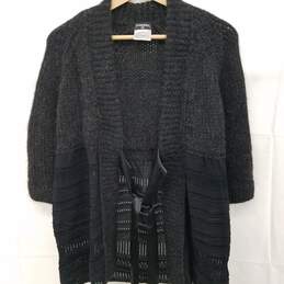 Chanel Black Alpaca Blend Open Knit Cardigan Sweater Women's Size 38 alternative image