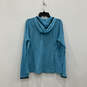 NWT Womens Blue Long Sleeve Quarter Zip Hooded Pullover T-Shirt Size XL image number 2