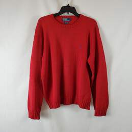 Polo Ralph Lauren Men's Red Knitted Crewneck SZ L
