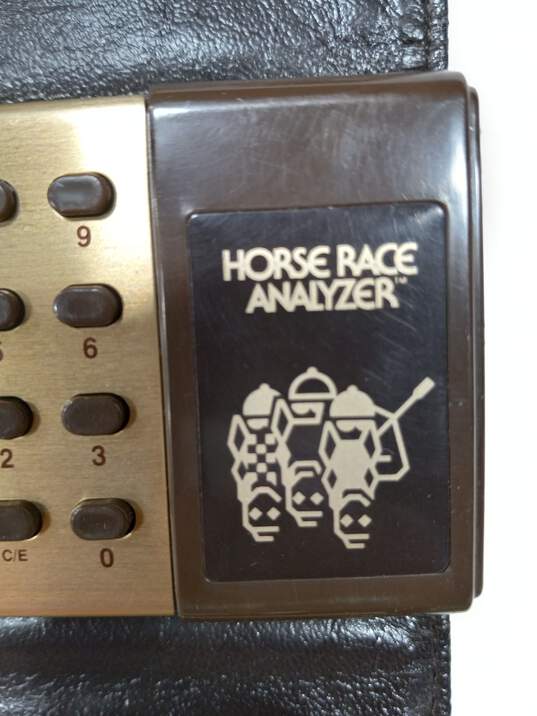 Vintage Mattel Electronics Horse Race Analyzer 1979 W/ Leather Case image number 3