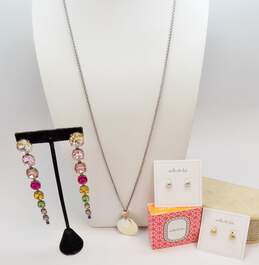 Stella & Dot Lucky Brand & Baublebar Colorful Twotone Designer Earrings & Necklace