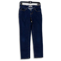 Womens Blue 712 Dark Wash Slim Fit Denim Straight Leg Jeans Size 27X30