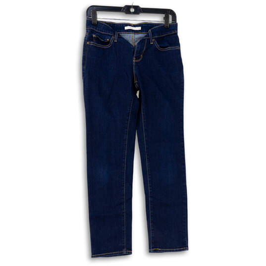 Womens Blue 712 Dark Wash Slim Fit Denim Straight Leg Jeans Size 27X30 image number 1