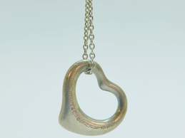 Tiffany & Co. 925 Elsa Peretti Open Heart Pendant Necklace 3.0g