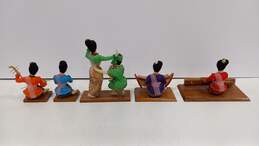 Set of 5 Thai Musician Doll Figurines alternative image