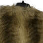 Womens Brown Faux Fur V-Neck Sleeveless Vest Size Small image number 4