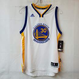 Adidas NBA Basketball Jersey Curry no. 30 White Kids Sized L