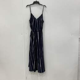 NWT Banana Republic Womens Blue White Striped Sleeveless Maxi Dress Size XL