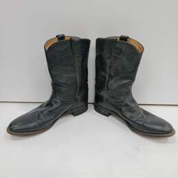 Men's Black Justin Leather Boots Size 10 alternative image
