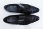 Dapperman Black Shiny Furred Sash Dress Loafers Men's Size 46 EU Men's Size 12 US image number 4