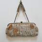 BCBG MaxAzria Beaded Textile Long Clutch Natural image number 2
