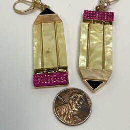 Designer Betsey Johnson Gold-Tone Back to School Pencil Dangle Earrings alternative image