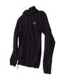 Womens Black Long Sleeve Hooded Full Zip Raincoat Jacket Size XS image number 2