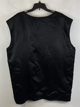 Andrew Marc Mens Black Sleeveless Button Front Casual Vest Jacket Size Large alternative image