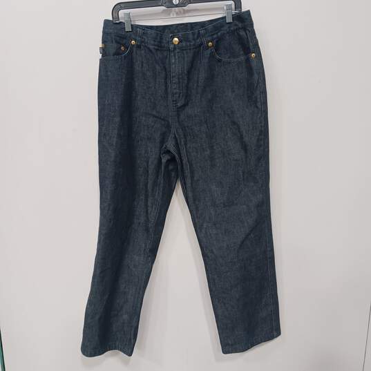 Lauren Jean Co. Women's Dark Blue Crop Jeans Size 14 image number 1