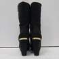 Juicy Couture Women's Black Side Zip Wedge Heel Fashion Boots Size 10M image number 5