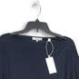 NWT Womens Navy Blue Long Sleeve Round Neck Pullover T-Shirt Size Medium image number 3