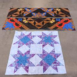 7 Assorted Pattern Quilt Pieces alternative image