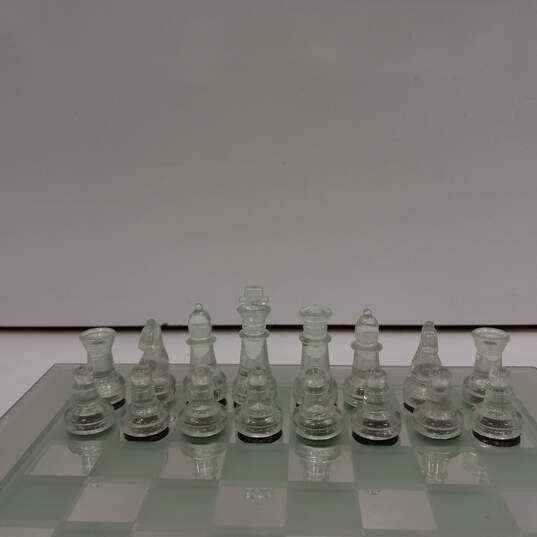 Glass Chess Set w/ Storage For Pieces image number 4