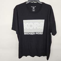 Michael Kors Black Shirt With White Kors Graphic