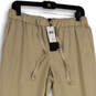 NWT Womens Tan Slash Pocket Elastic Waist Ankle Pants Size Small image number 3