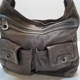 Marc By Marc Jacobs Fridah Gray Leather Zip Totally Turnlock Pocket Large Shoulder Tote Bag