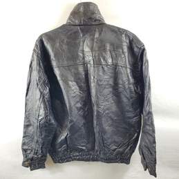 Unbranded Men Black Leather Jacket M alternative image