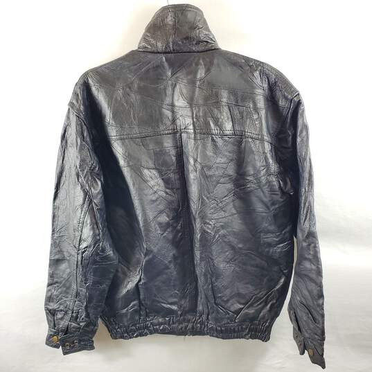 Unbranded Men Black Leather Jacket M image number 2