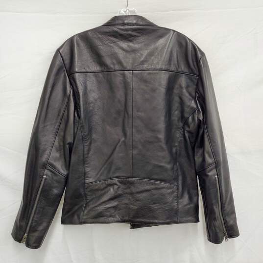 Understated MN's 100% Genuine Cow Leather & Polyester Lining Black Leather Jacket Size XS image number 2
