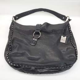 Frye Studded Soft Leather Black Leather Handbag