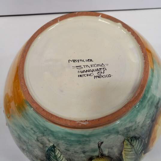 Mayolica Santa Rosa Guanajuato Ceramic Jar w/Lid image number 5