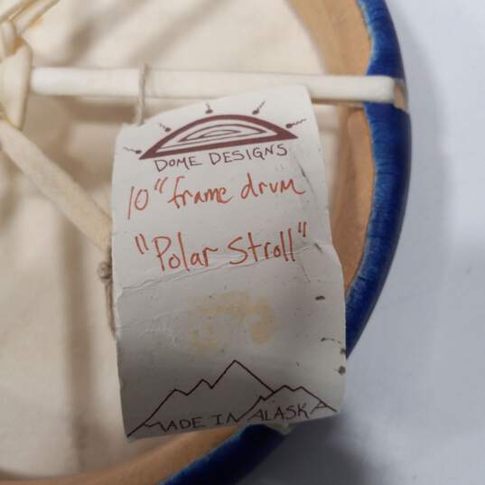 Dome Designs Hand Painted "Polar Stroll" Stretch Drum Made In Alaska image number 3