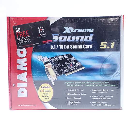 DIAMOND Xtreme Sound 5.1 | 16-bit Desktop Sound Card (SEALED) image number 1