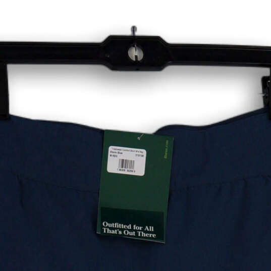 NWT Womens Blue Flat Front Slash Pocket Elastic Waist Athletic Shorts Sz M image number 3