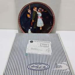 'Kiss And Tell' Norman Rockwell Knowles China Company Decorative Plate