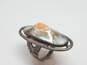 Sterling Silver Pearl & Abalone Scroll Rings 18.1g image number 3