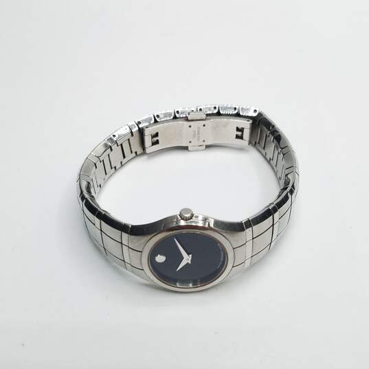 Movado Swiss 84 A1 1836 26mm WR Sapphire Crystal Black Dial Dress Watch 79g image number 5