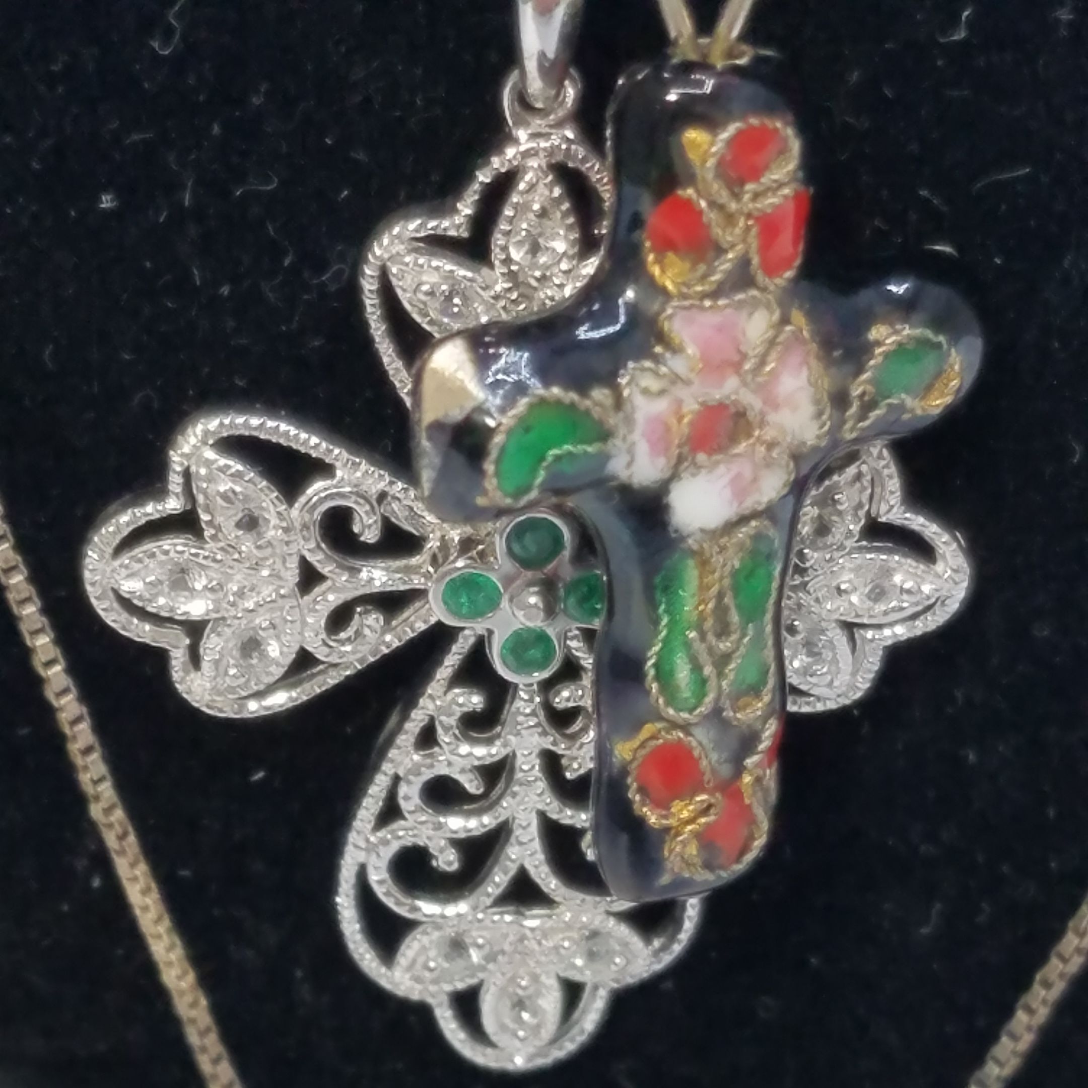 Rose Quartz Gemstone Cross Necklace