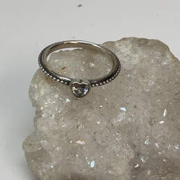 Designer Pandora S925 ALE Sterling Silver Heart Shape CZ Stone Band Ring