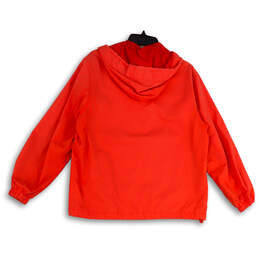 Womens Red Long Sleeve Pockets Drawstring Full-Zip Hoodie Size Small alternative image