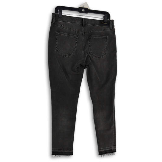 NWT Womens Black Denim Dark Wash Mid Rise Skinny Leg Jeans Size 8P image number 2