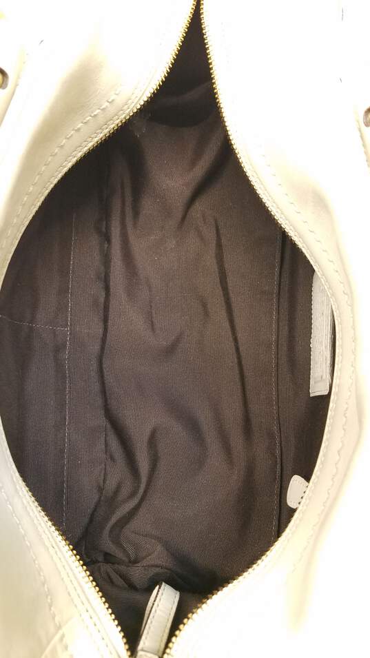 COACH 10048 Mia Ivory Leather Braided Satchel Bag image number 5