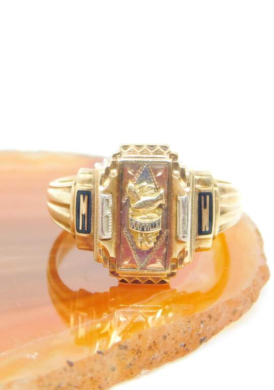 10K Gold Vintage Highschool Class Ring 4.3g image number 1