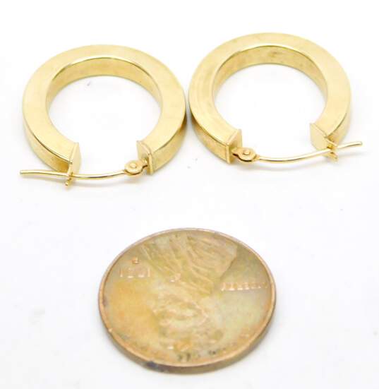 14K Yellow Gold Hoop Earrings 1.6g image number 5