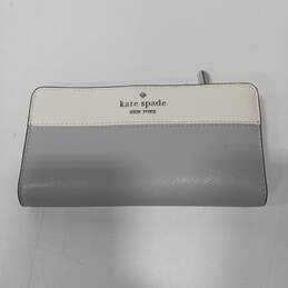 Kate Spade Women's White and Grey Leather Wallet