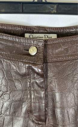 Christian Dior Brown Leather Pants - Size 6 alternative image