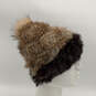Vintage Womens Brown Rabbit Fur Stretch Winter Beanie Hat One Size image number 3