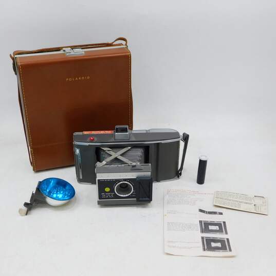 Vintage Polaroid J66 Land Camera w/ Flash & Case image number 1